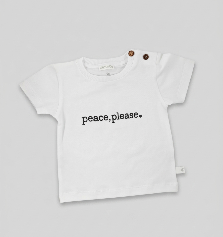 T-shirt "PEACE", manga curta