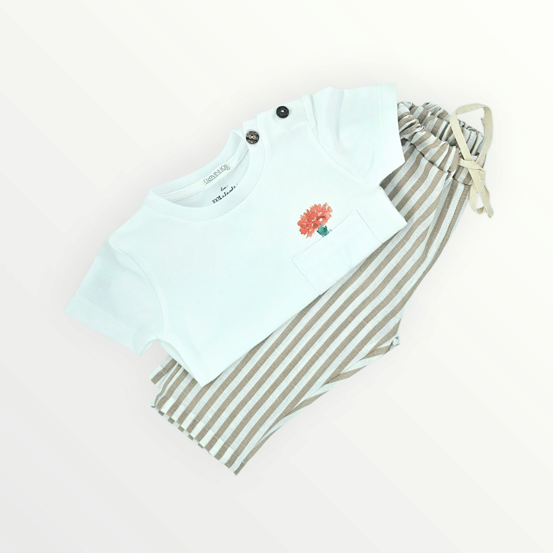 T-shirt "Cravo" com bolso, manga curta