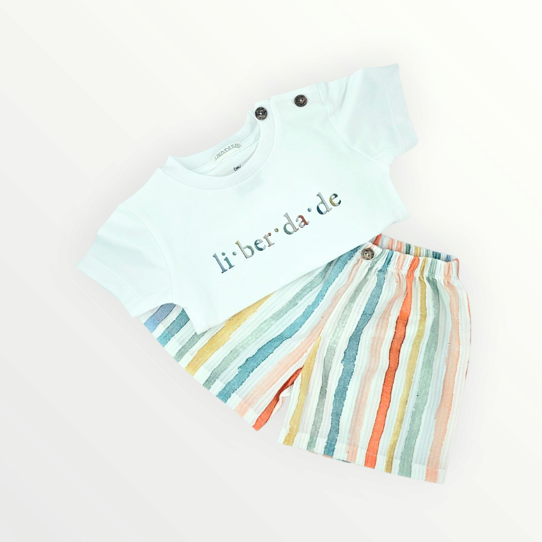 T-shirt "Liberdade", manga curta