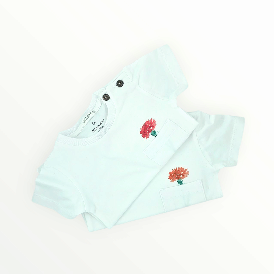 T-shirt "Cravo" com bolso, manga curta
