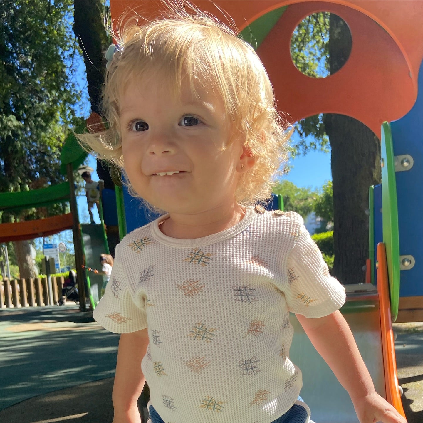 Body estampado, manga curta