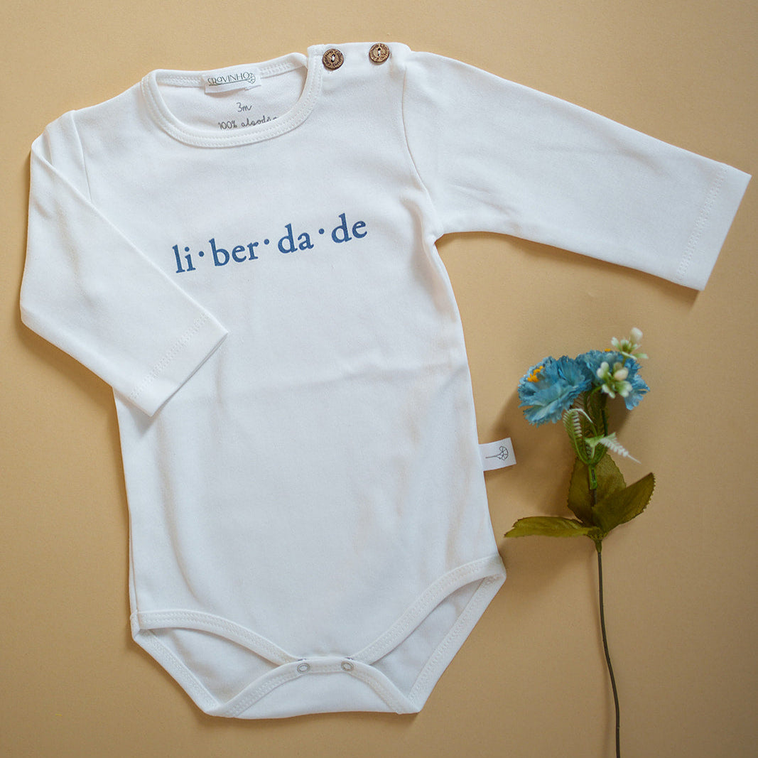 Body "Liberdade", manga comprida, sem carda