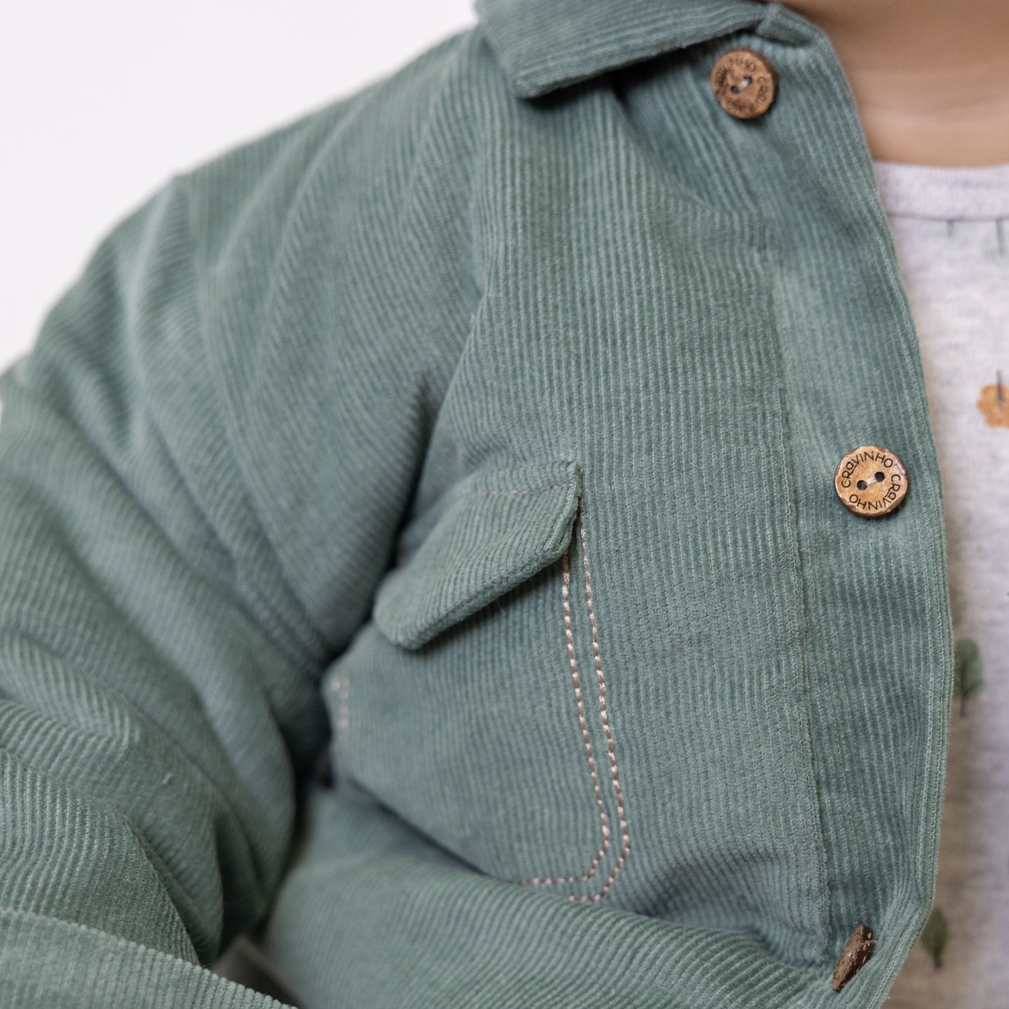 Sobrecamisa acolchoada de bombazina, oversized