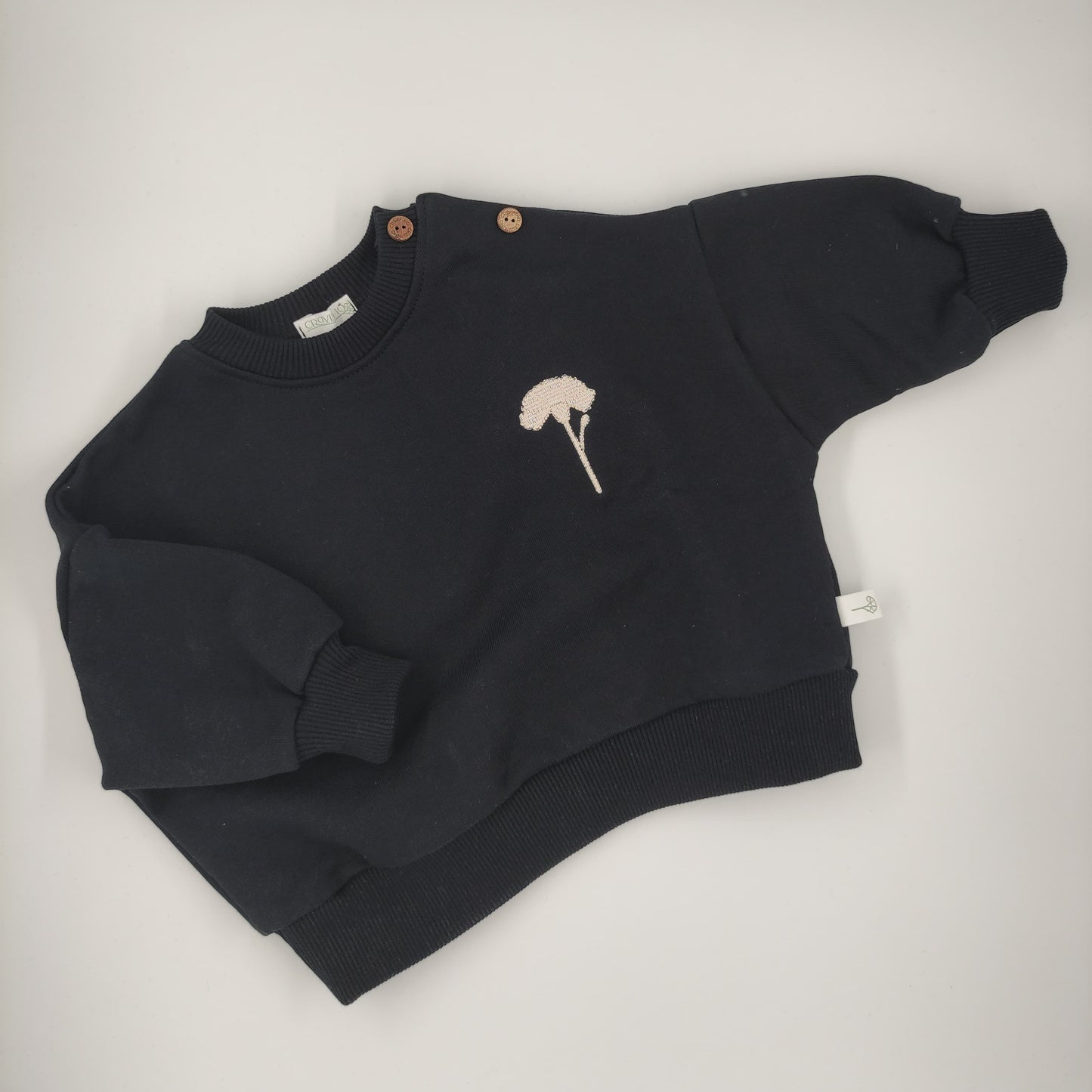 Sweatshirt "CRAVO" bordado, PRETO