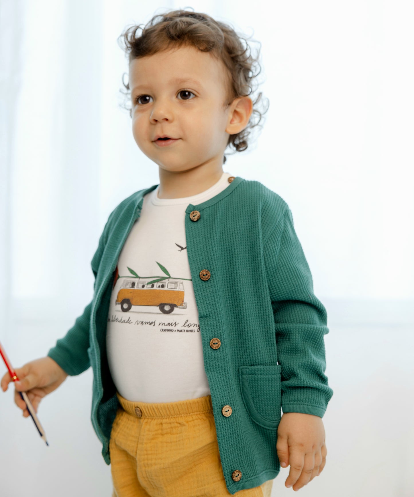 Casaco/cardigan com bolsos