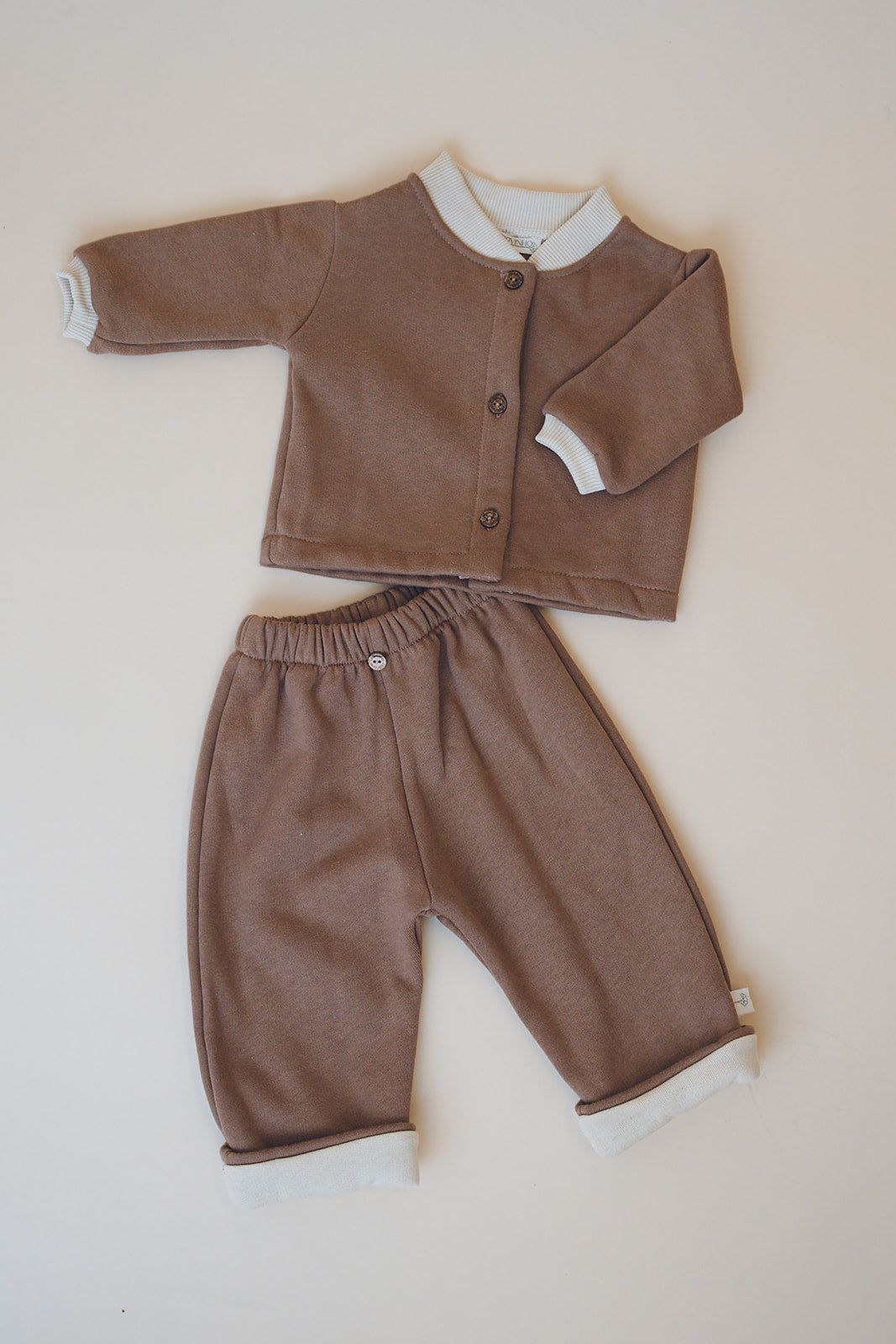 Calças felpa camel escuro