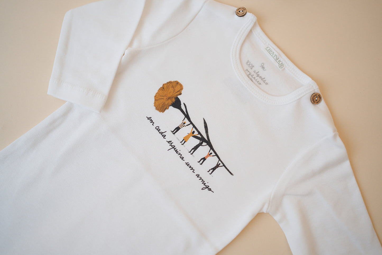 Body "AMIGO", manga comprida, com carda