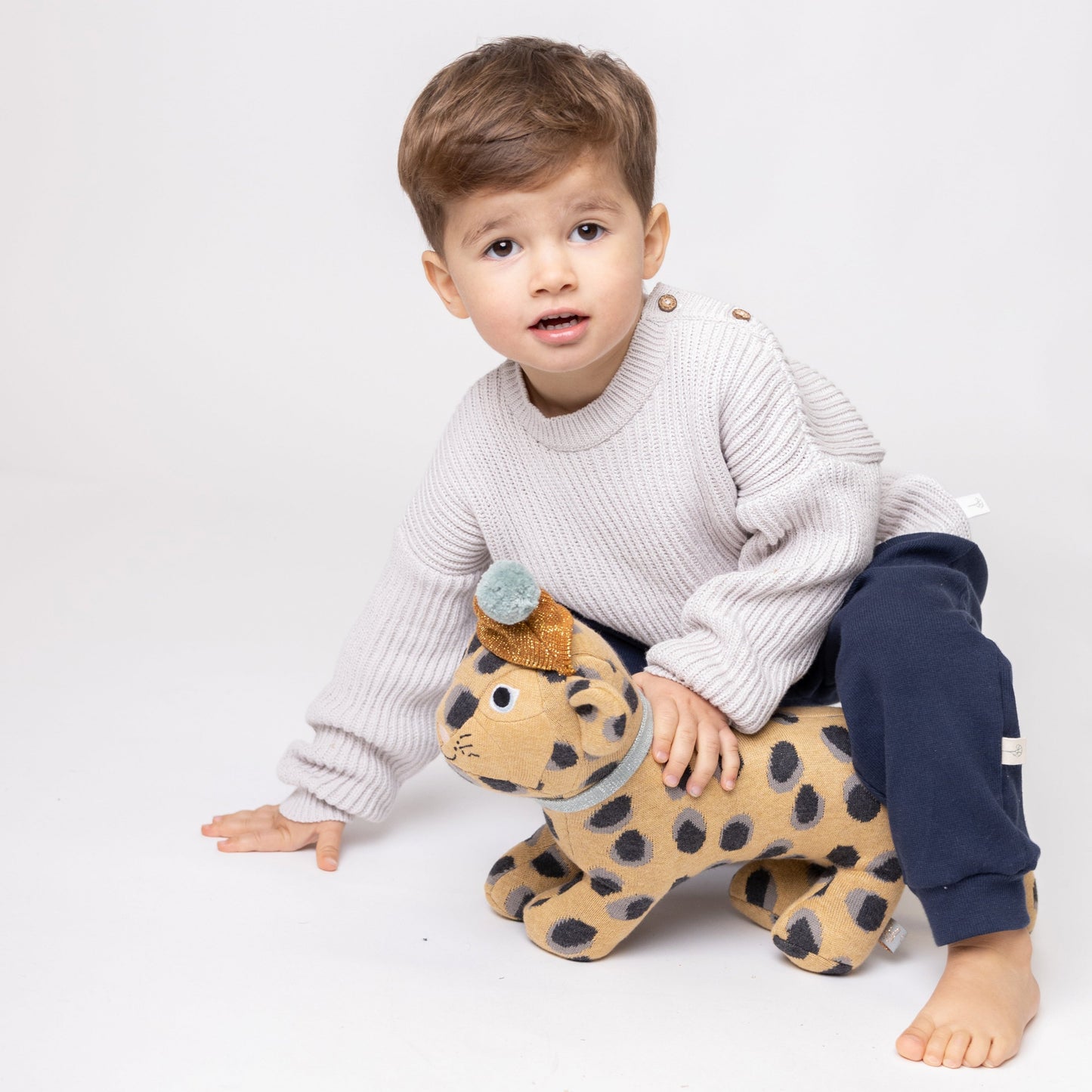 Camisola tricot, cinzento