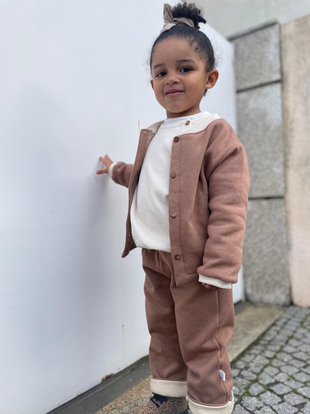 Casaco felpa camel escuro