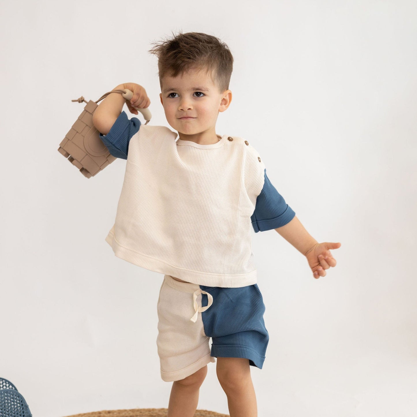 T-shirt oversized mangas contraste