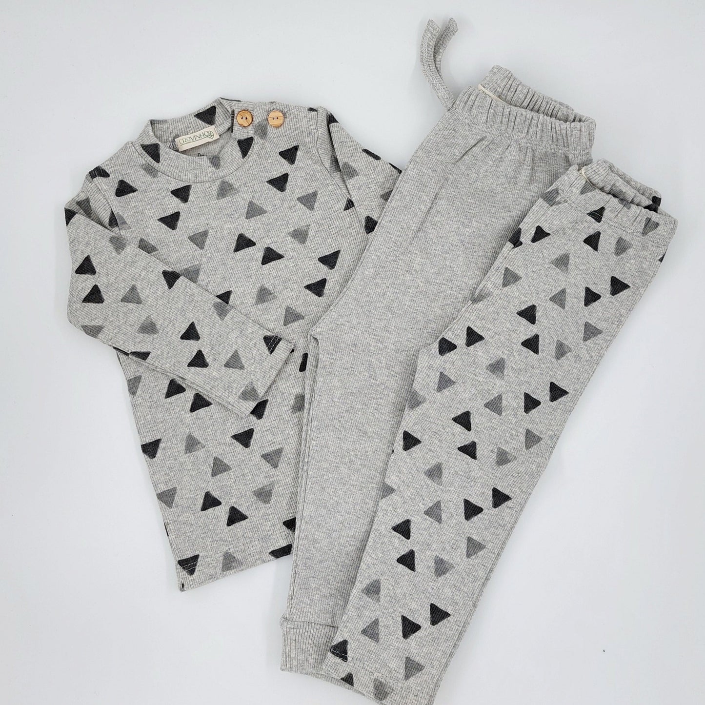 Camisola estampada com botões