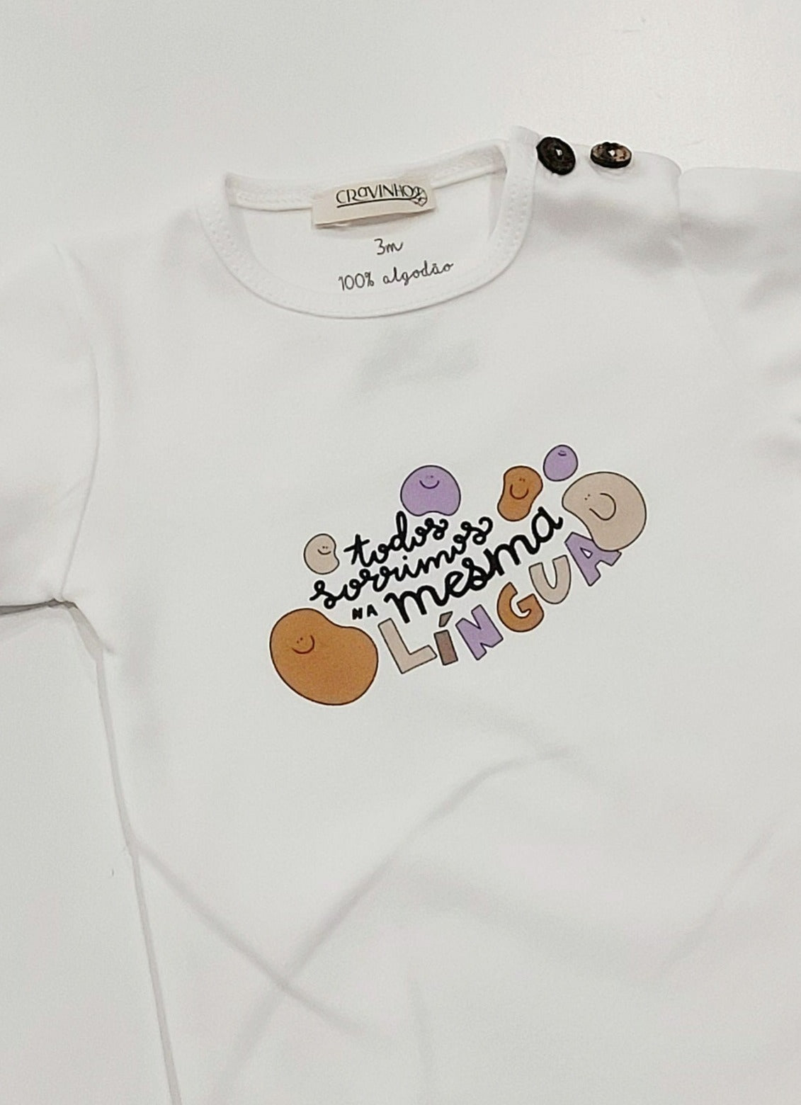 Body "Sorrimos", manga comprida, sem carda