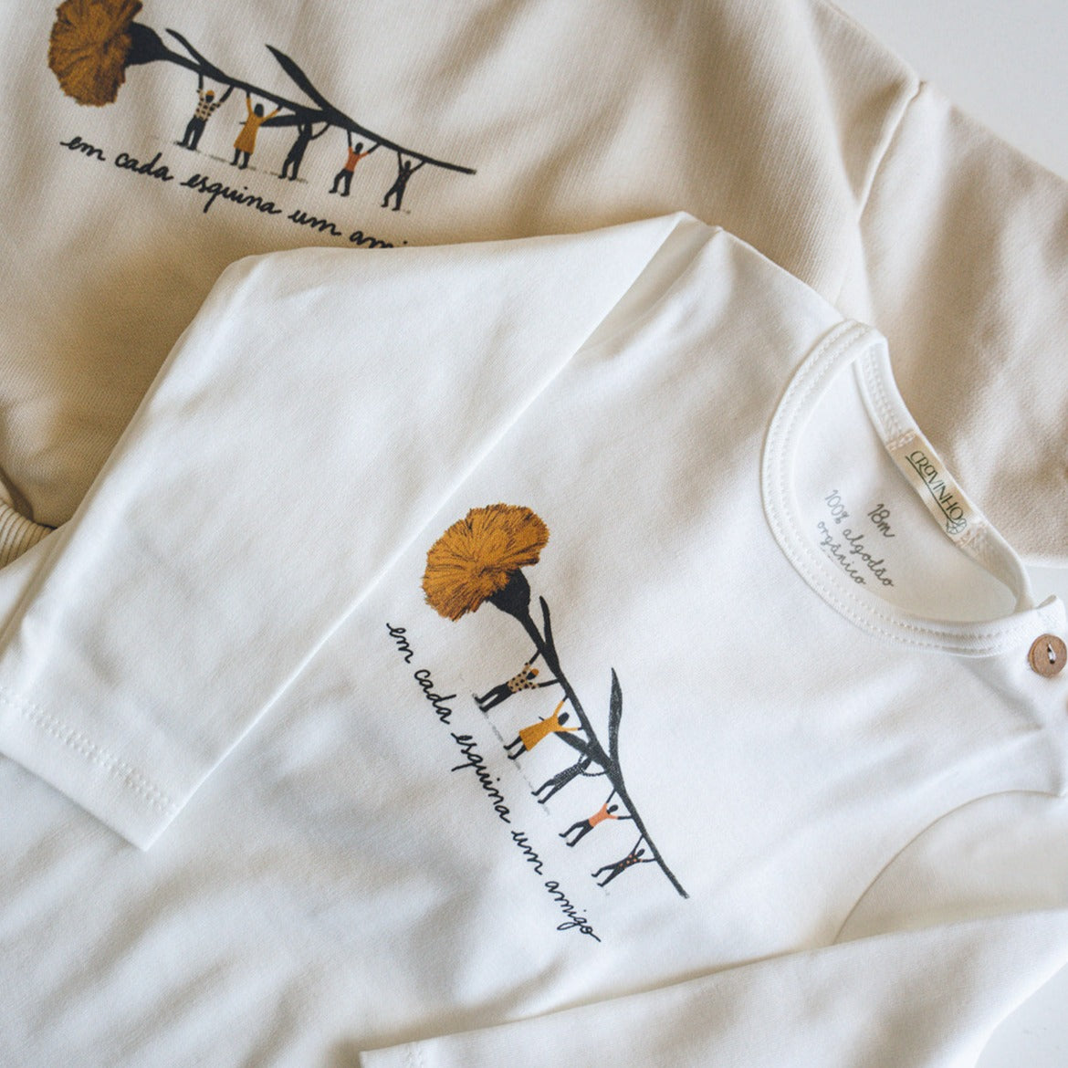 Body "AMIGO", manga comprida, com carda