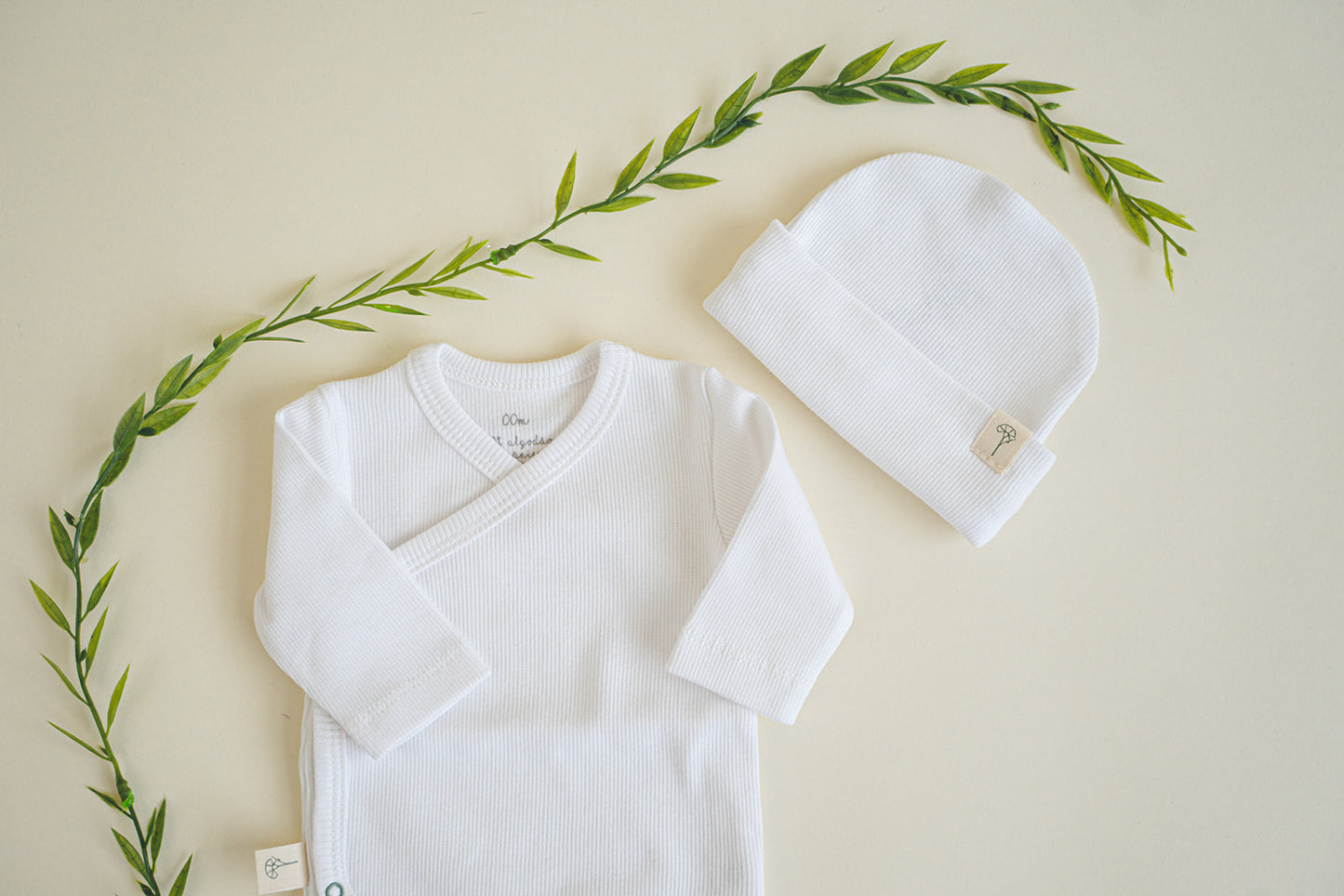 Body em Algodão Orgânico para Prematuros (interior com carda)