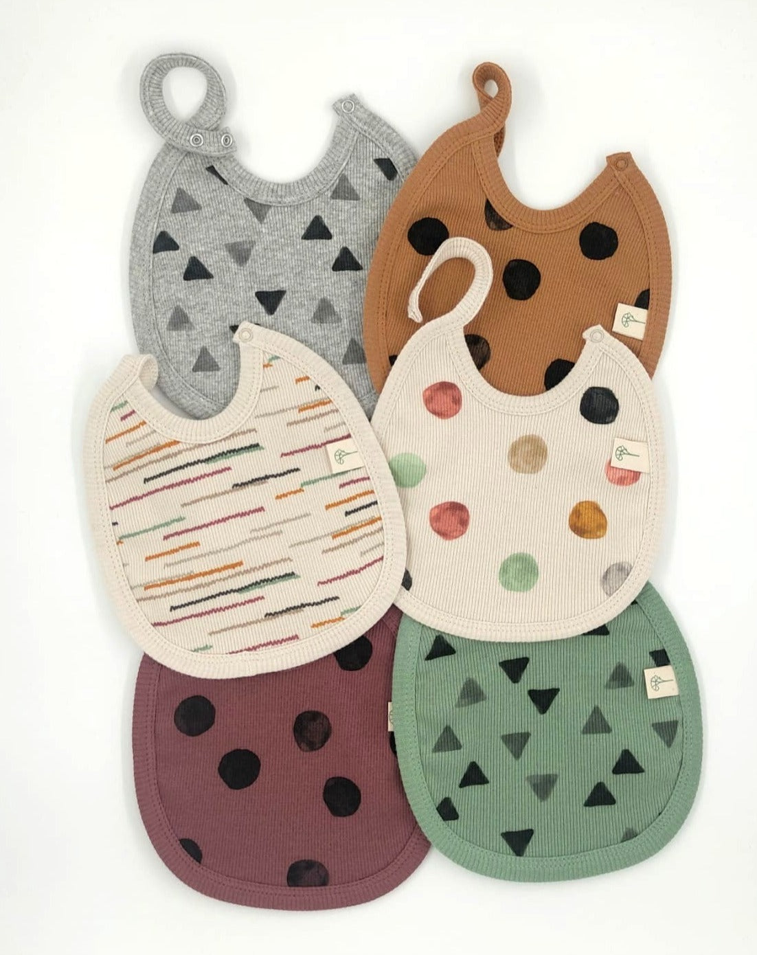 Babetes redondas estampadas