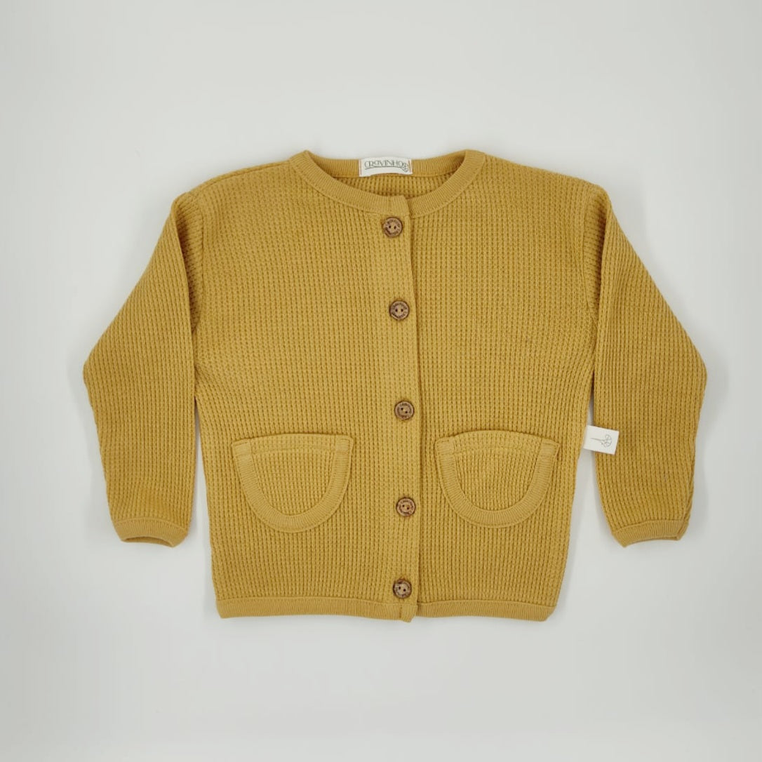 Casaco/cardigan com bolsos