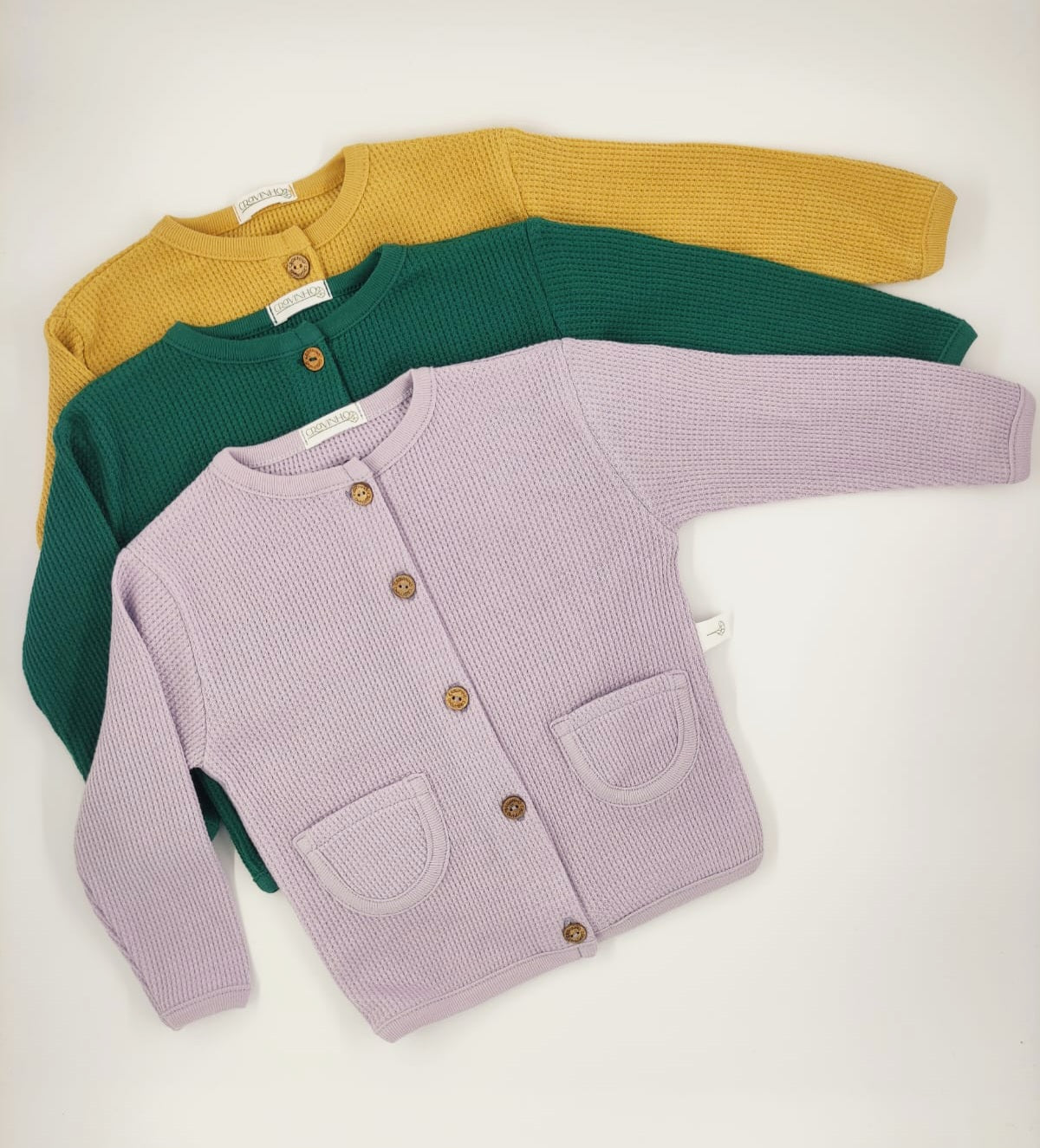 Casaco/cardigan com bolsos