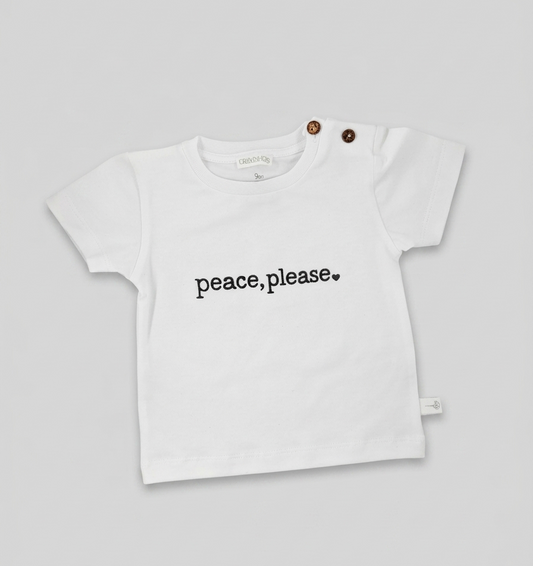 T-shirt "PEACE", manga curta