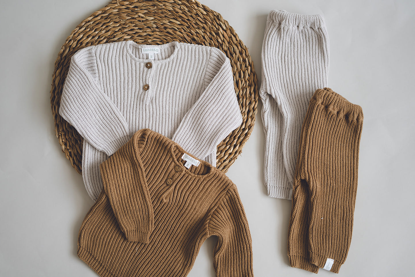 Conjunto tricot, camel