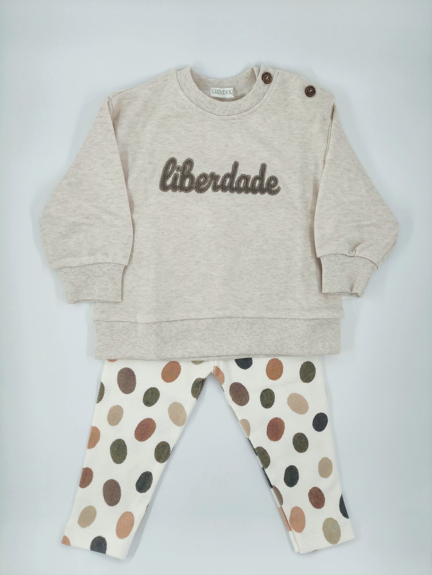 Camisola c/ bordado "Liberdade", manga comprida