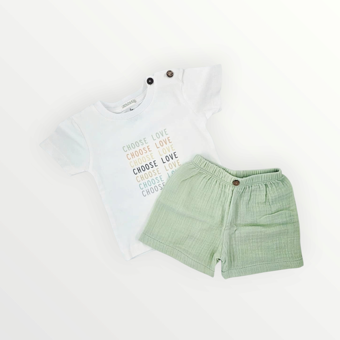 T-shirt "Choose Love", manga curta