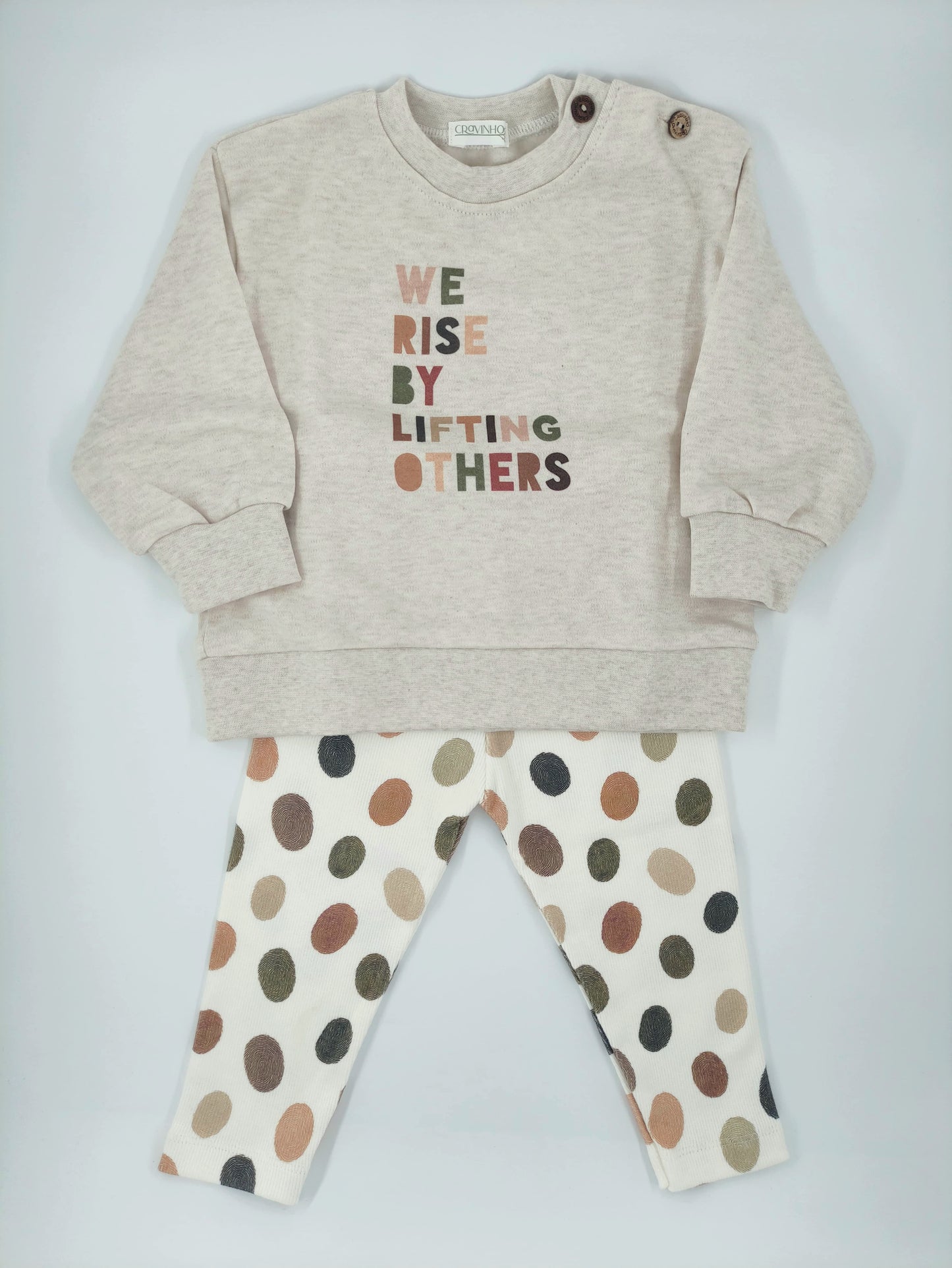 Camisola c/ estampado "We Rise", manga comprida