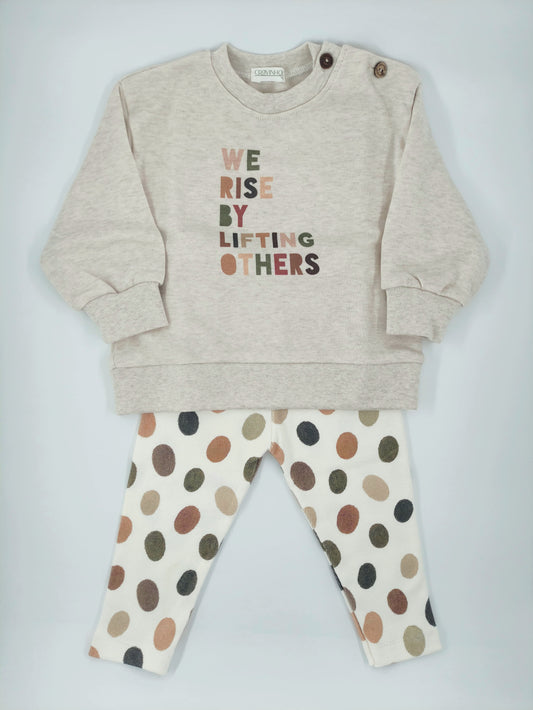 Camisola c/ estampado "We Rise", manga comprida