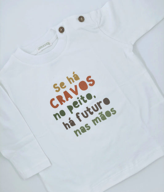 Camisola "Cravos Futuro", manga comprida