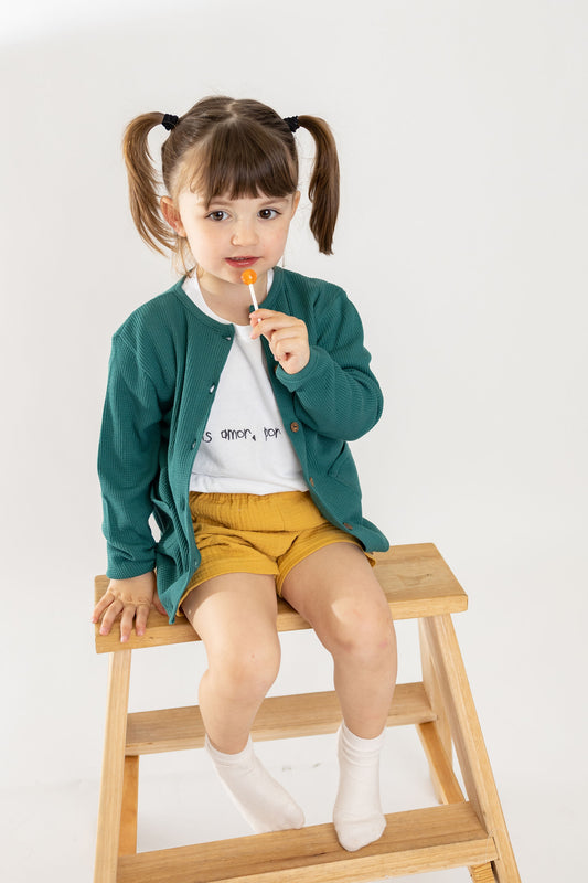 Casaco/cardigan com bolsos