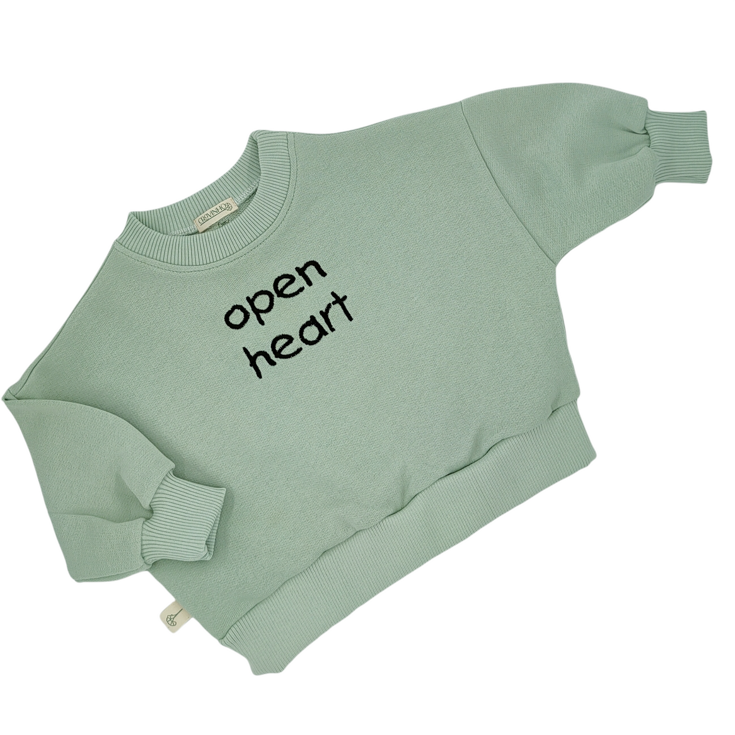 Sweatshirt "Open heart/Open Mind", VERDE