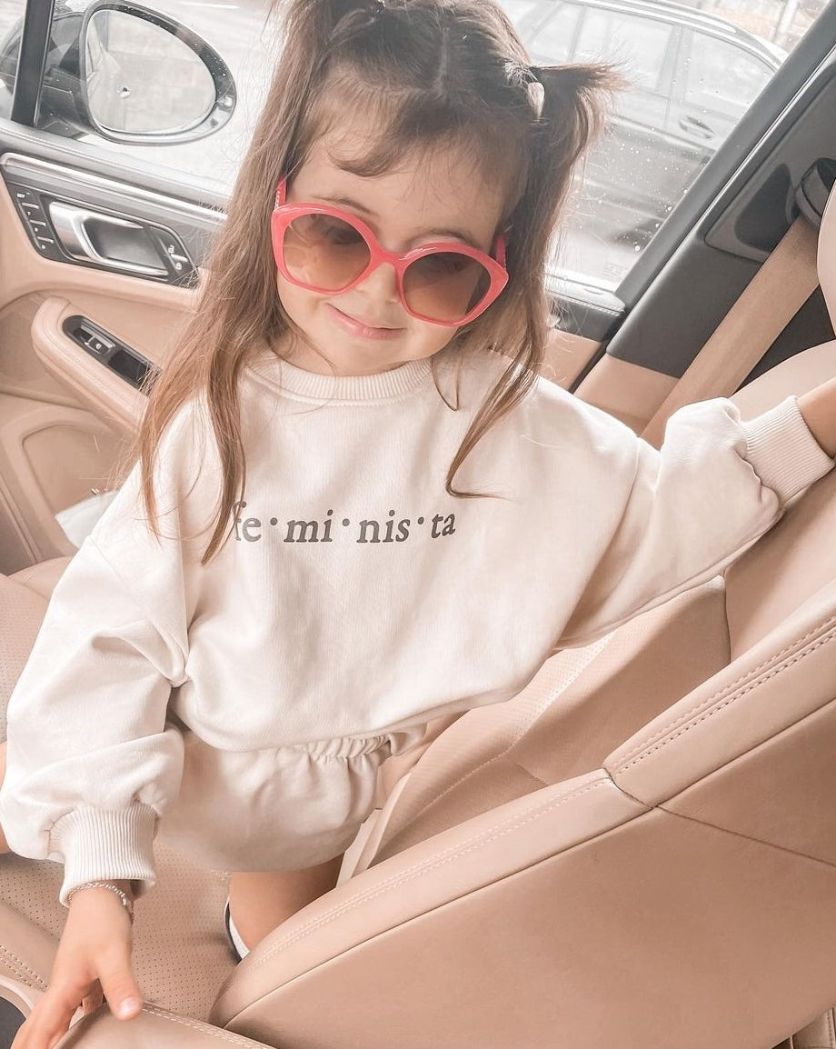 Sweatshirt "Feminista", BEGE